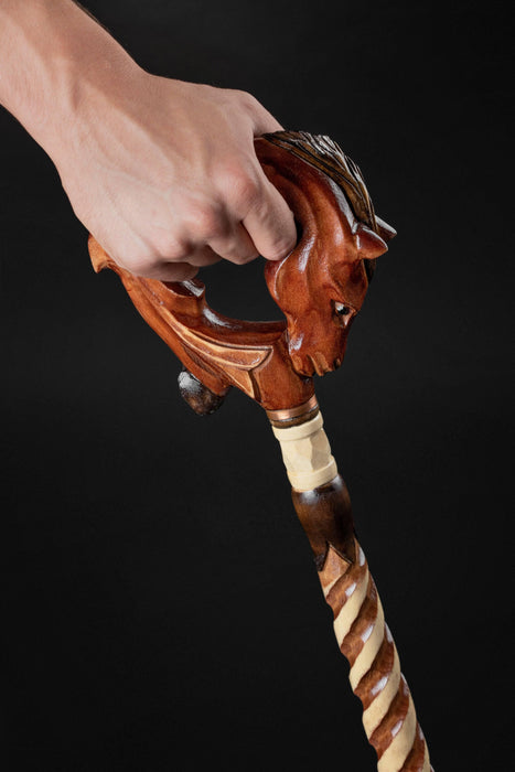 Wooden Walking Stick Horse Designer Canes For Men