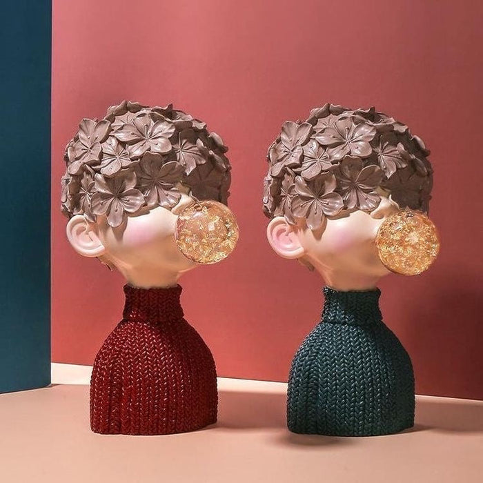 Bubble Boy Figurine Elegant Style Home Decor