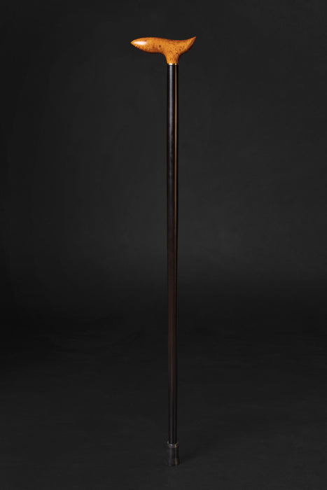 Handcrafted Exotic Burl Wood Walking Stick – Polished Luxury Cane