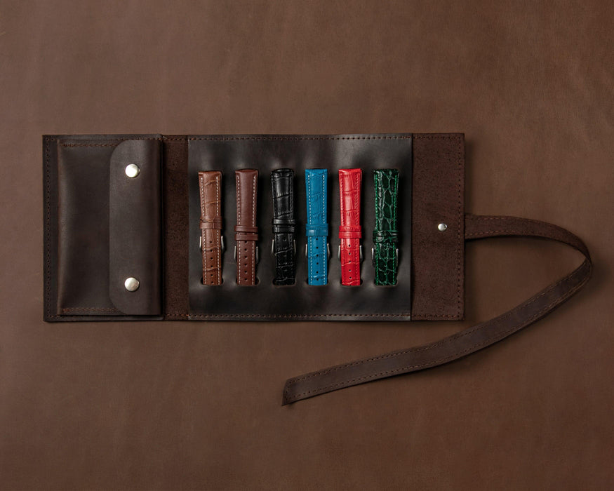Leather Watch Strap Case, Travel Accessories, Pouch Watch Strap