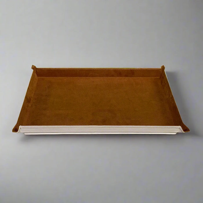 Luxury Ivory Organizer Set – Suede Lining & Wood Details