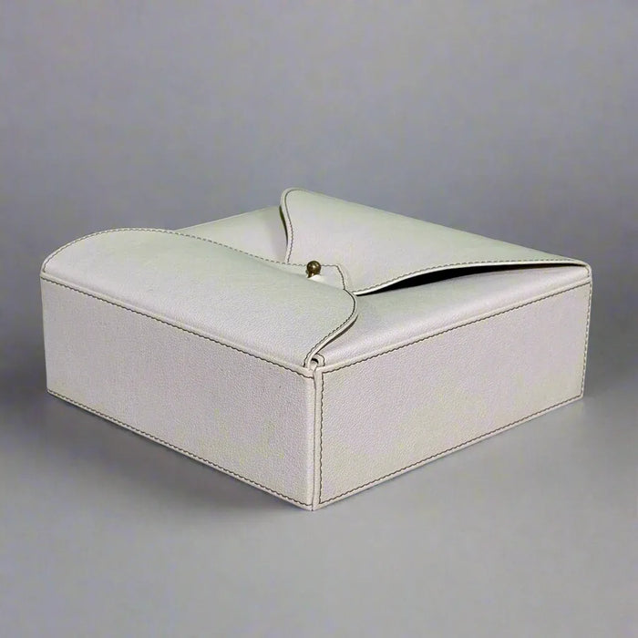 Luxury Ivory Organizer Set – Suede Lining & Wood Details