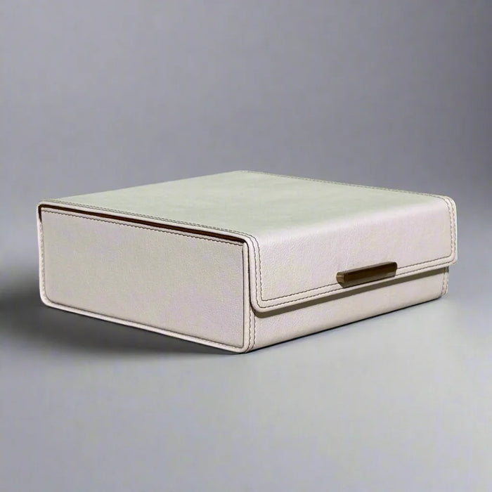 Luxury Ivory Organizer Set – Suede Lining & Wood Details