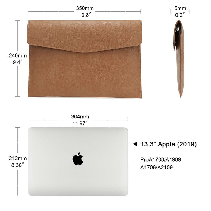 Genuine Leather Ultra Thin Sleeve Case for Apple MacBook 13.3 Inches