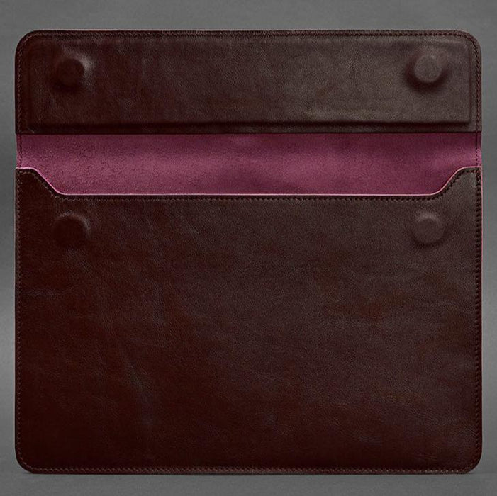 Leather Laptop Sleeve Cover For Apple MacBook Pro 15" With Magnets