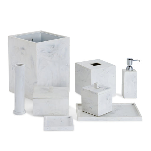 Elegant Marble Resin Bathroom Set – Natural Stone Look, 6-Piece
