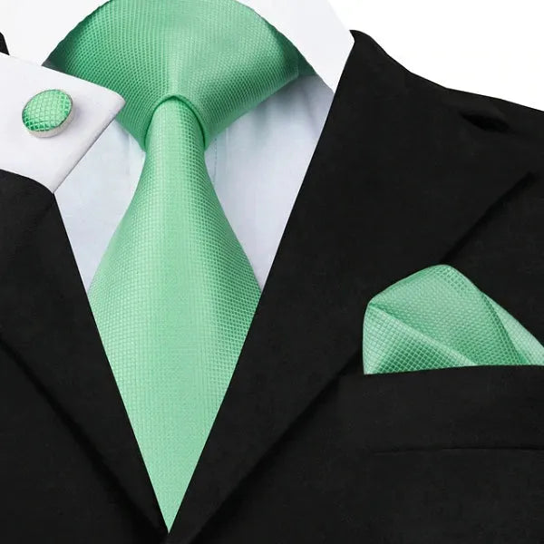 Mint Green Silk Tie for Men - Elegant and Classy Accessory