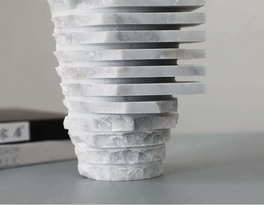 ILLUSION Natural Marble Designer Vase