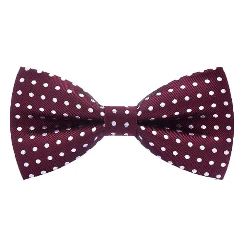 Red Polka Dot Bow Tie for Classy Men Perfect for Weddings Formal Events