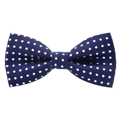 Mens Blue Polka Dot Bow Tie - Classy Accessory for Formal Occasions