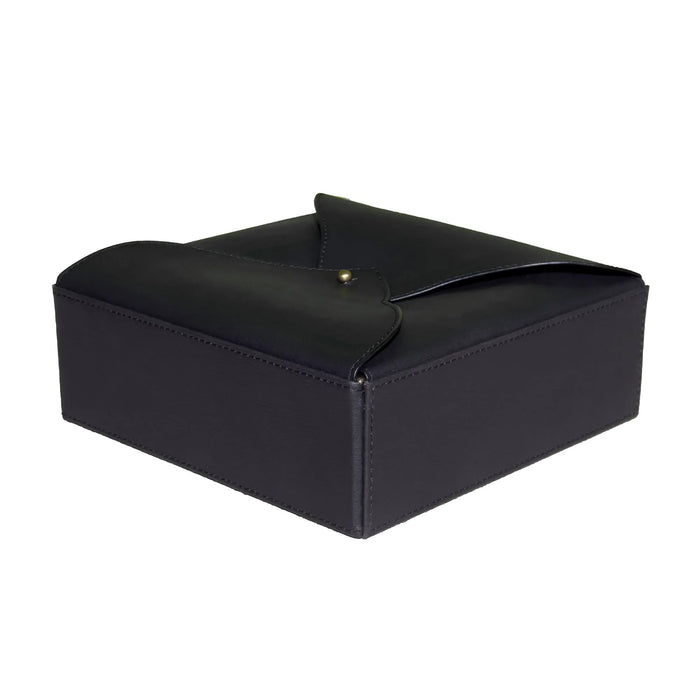 Modern Black Desk Organizer Set – Rose Gold & Vegan Leather