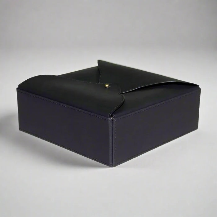 Modern Black Desk Organizer Set – Rose Gold & Vegan Leather