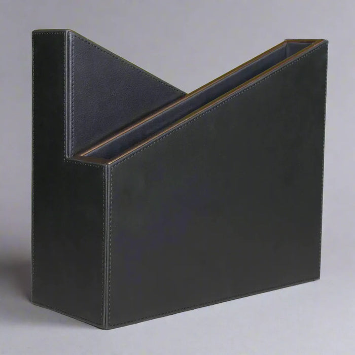 Modern Black Desk Organizer Set – Rose Gold & Vegan Leather