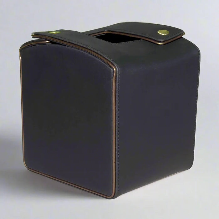 Modern Black Desk Organizer Set – Rose Gold & Vegan Leather