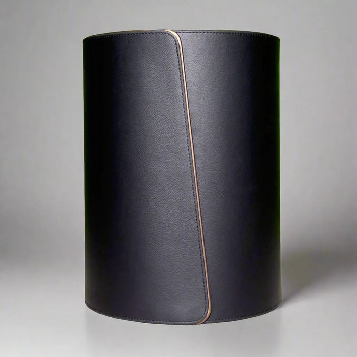 Modern Black Desk Organizer Set – Rose Gold & Vegan Leather