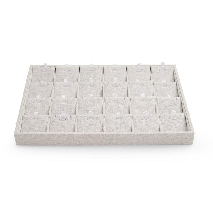 Linen Pendant Necklace Jewelry Multiple Display Tray