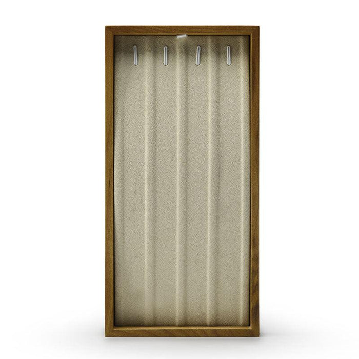 Solid Wood Ring Necklace Pendant Jewelry Display Stand Tray