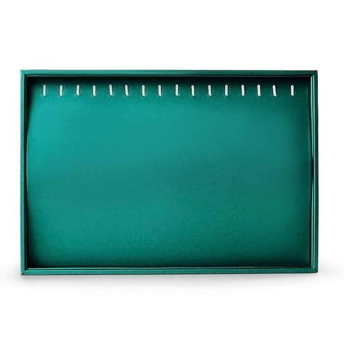 Luxury Green Leather Jewelry Display Tray
