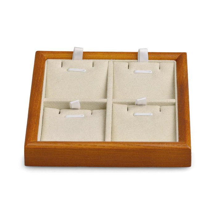 Square Wood Jewelry Storage Display Tray