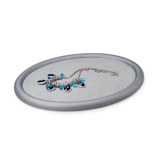 Oval PU Leather Jewelry Display Tray