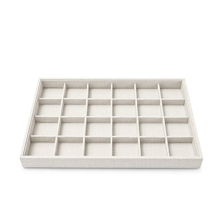 Stackable Style PU Leather Jewelry Display Tray