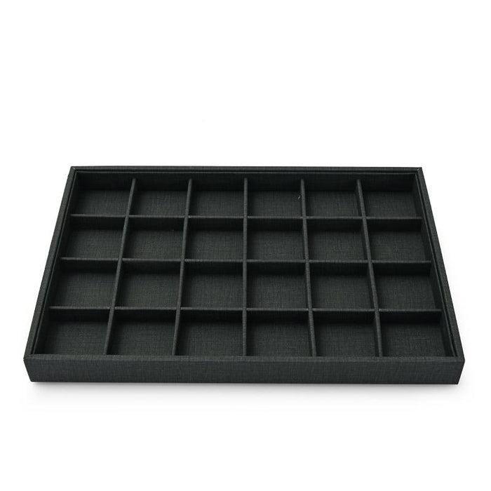 Stackable Style PU Leather Jewelry Display Tray