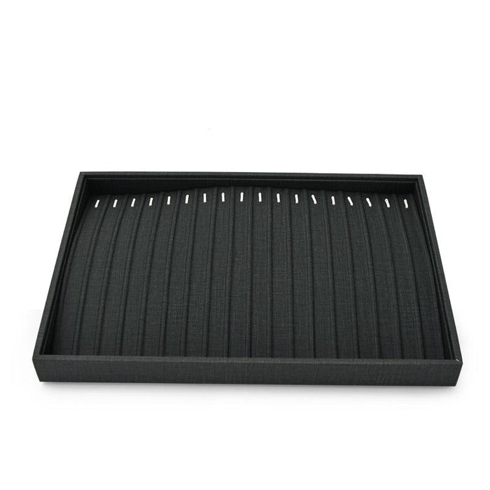 Stackable Style PU Leather Jewelry Display Tray