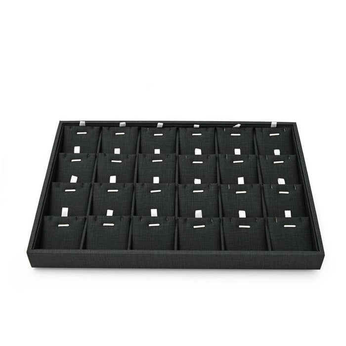 Stackable Style PU Leather Jewelry Display Tray