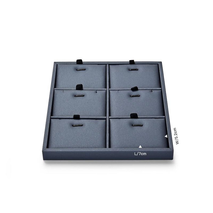 Luxury DIY Jewelry Display Tray Metal PU Leather