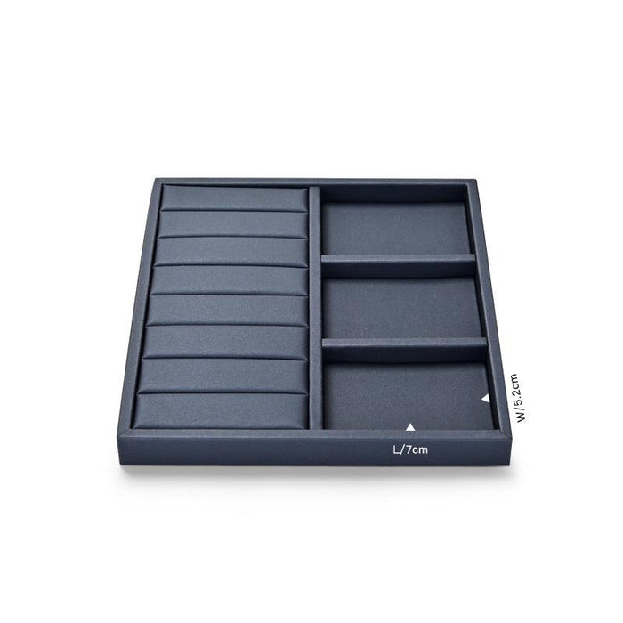 Luxury DIY Jewelry Display Tray Metal PU Leather