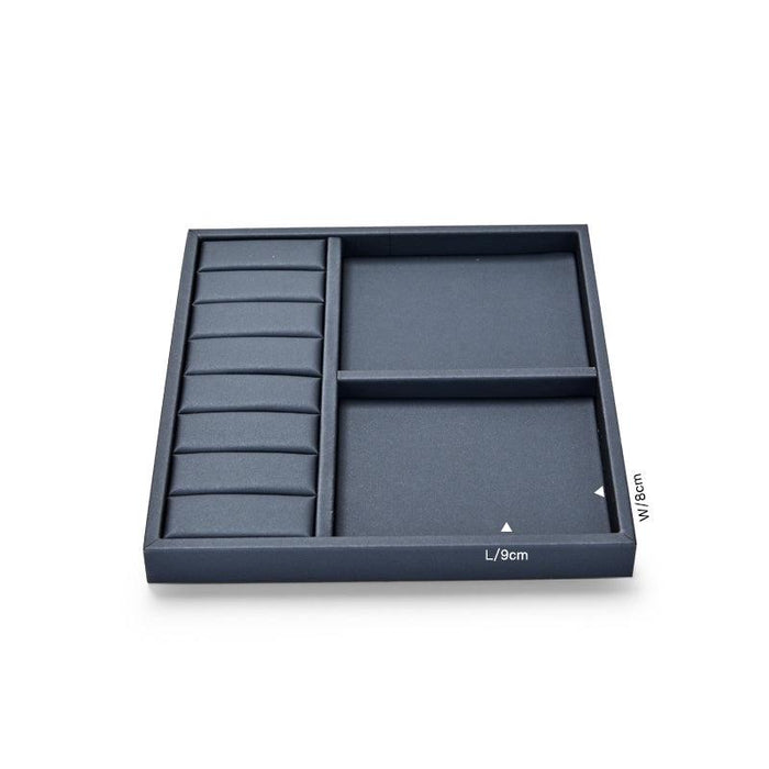 Luxury DIY Jewelry Display Tray Metal PU Leather