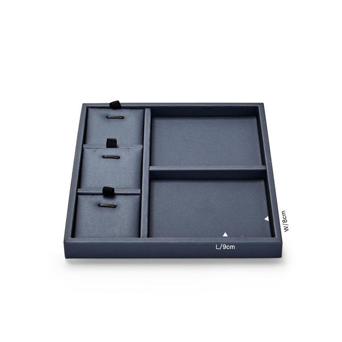Luxury DIY Jewelry Display Tray Metal PU Leather