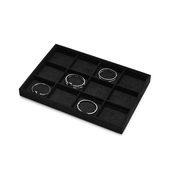New Combination Black Microfiber Jewelry Display Tray