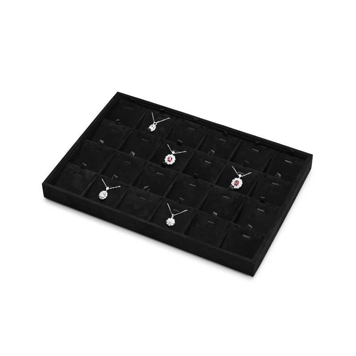 New Combination Black Microfiber Jewelry Display Tray