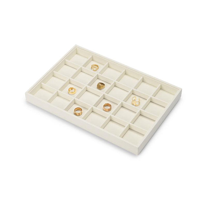 New Combination Beige Microfiber Jewelry Display Tray