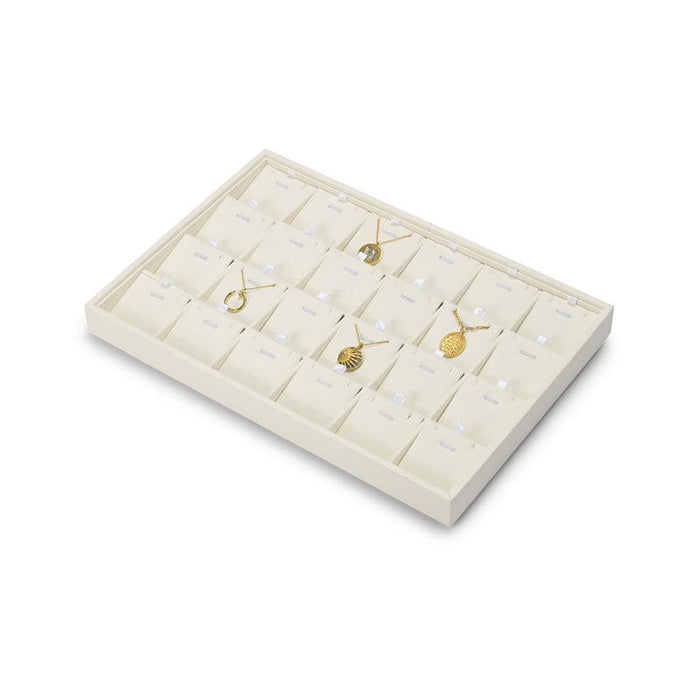 New Combination Beige Microfiber Jewelry Display Tray