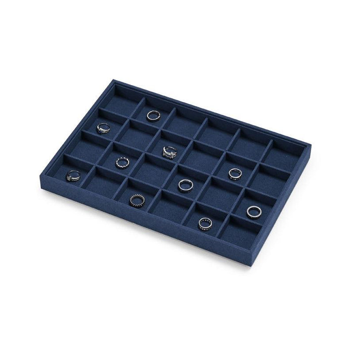 New Combination Blue Microfiber Jewelry Display Tray