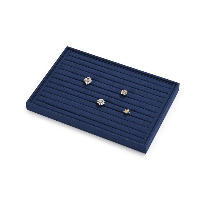 New Combination Blue Microfiber Jewelry Display Tray