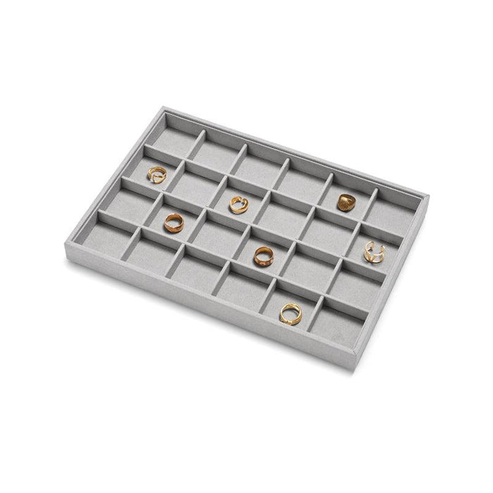 New Combination Gray Microfiber Jewelry Display Tray