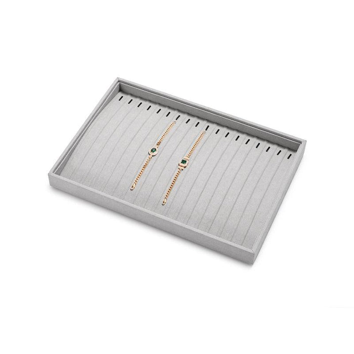 New Combination Gray Microfiber Jewelry Display Tray