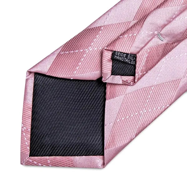 Pink Argyle Silk Necktie for Classy Men - Stylish Accessory for Formal Events