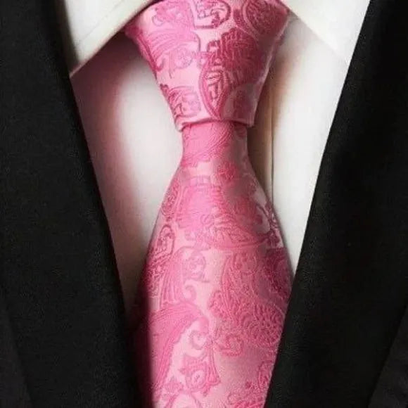 Elegant Pink Paisley Tie for Classy Men