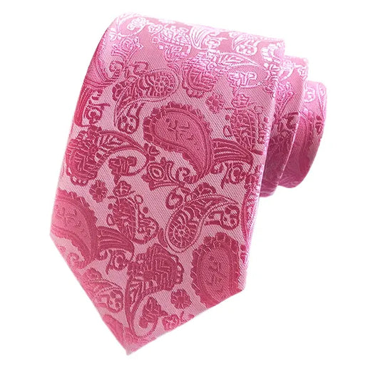 Elegant Pink Paisley Tie for Classy Men