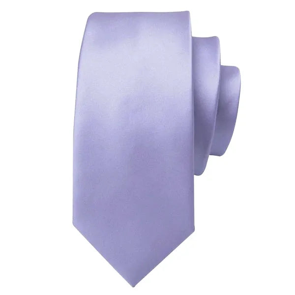 Plain Lavender Silk Necktie for Classy Men Elegant Accessory for Any Occasion