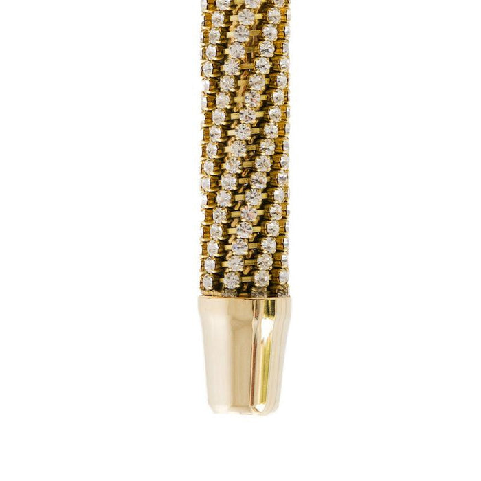 Modern Tourist Style Walking Cane Swarovski® - Brass Jeweled