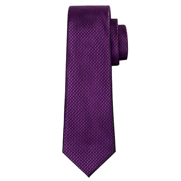 Purple Hexagon Silk Necktie for Classy Men