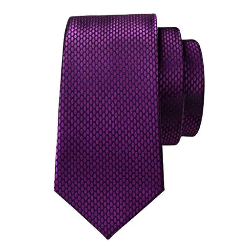 Purple Hexagon Silk Necktie for Classy Men
