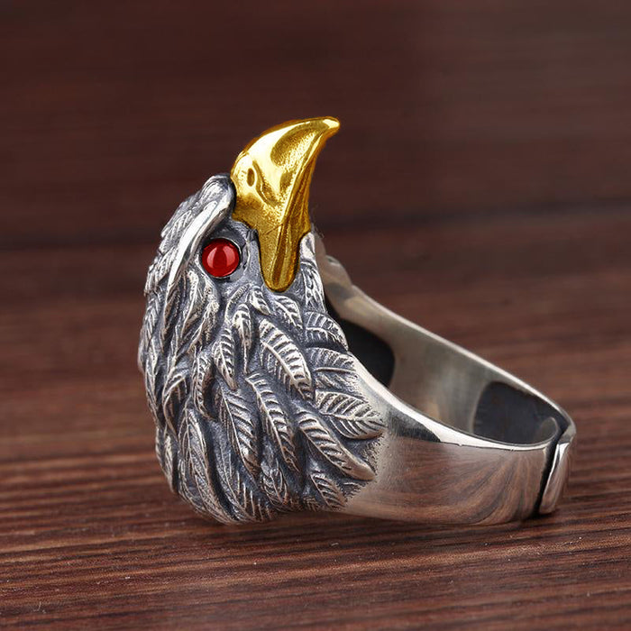 Men's Vintage 925 Silver Open Eagle Ring