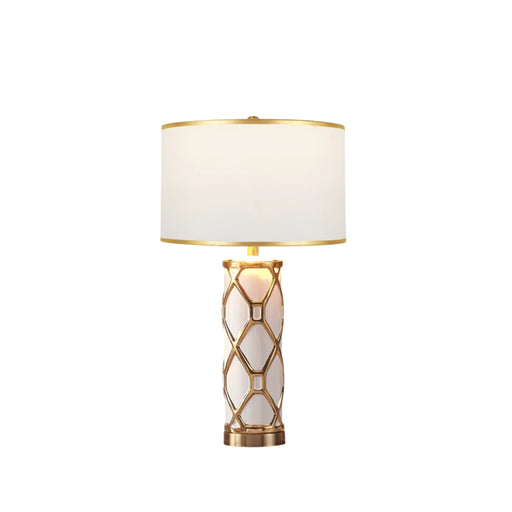 Luxury White and Gold Lamp Captivating Lighting Piece