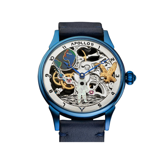 Artisan Skeleton Moon Watch – Apollo 11 Steampunk Handmade